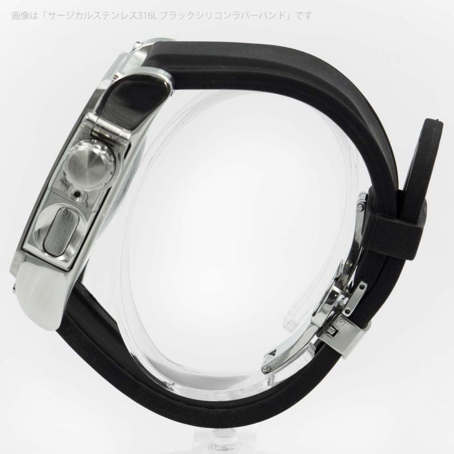 AppleWatch4,5,6用  44mmチタニウムケース 心電図App対応 FACTRON NOVEL for AppleWatch6 チタニウム ブラッククロコバンド FA-W-074の画像
