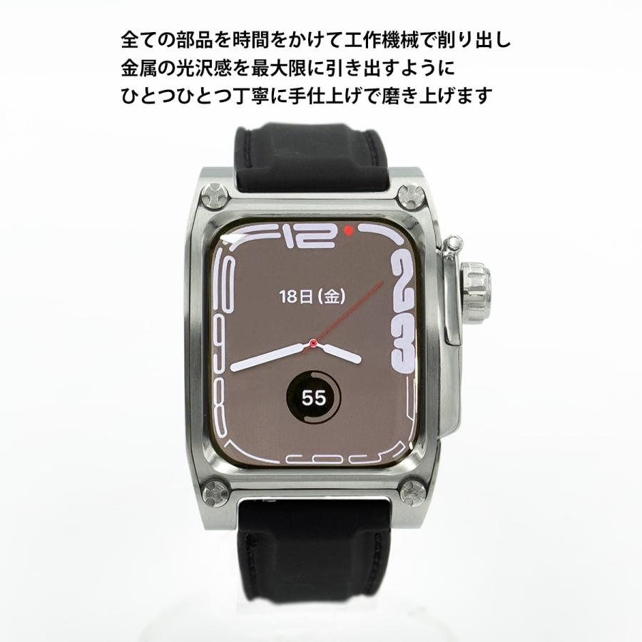 FACTRON Apple Watch7,8用 サージカルステンレス316L削り出し