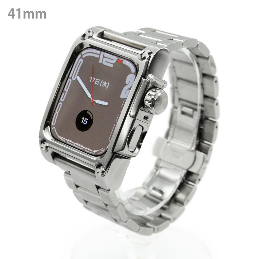 Apple Watch7,8用 サージカルステンレス316L削り出し 高級アップル