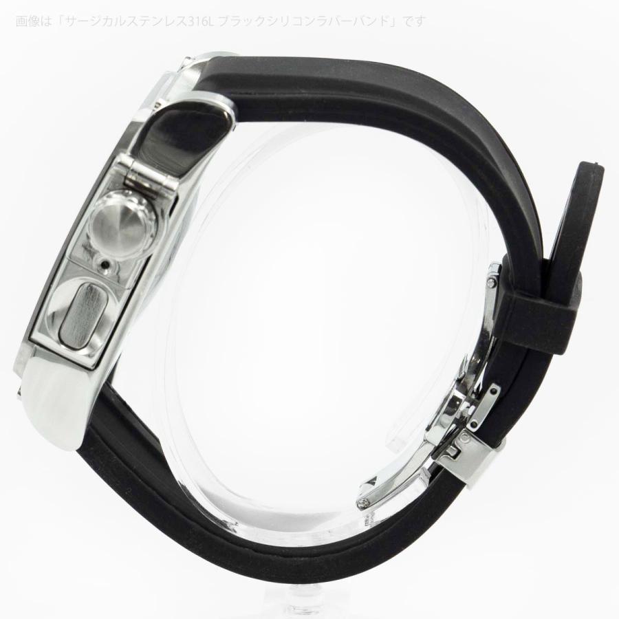 Apple Watch7,8用 チタニウム削り出し 高級アップルウォッチケース FACTRON Novel for AppleWatch7 心電図APP対応 ブラッククロコバンドの画像