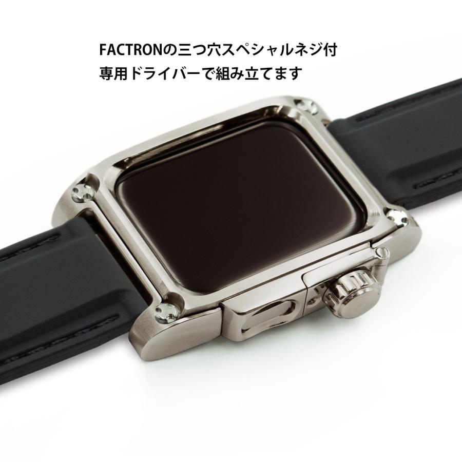 デジタル腕時計 八角形 Apple Watchケース ブラック Apple Watch Series 9/SE(第2/1世代)/8/7/6/5/4 (40-41mm / 44