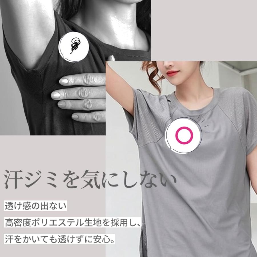 エアリーヨガウェアセット ヨガウェア トップス レギンスセット 半袖 ヨガtシャツセット ピラティスウェアセット ジムウェアセット トレーニングウェアセット |  | 06