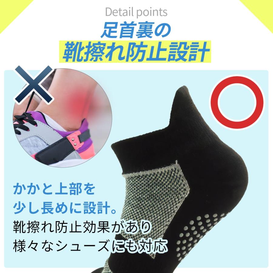 5本指滑り止めソックス3足セット 足裏をがっちりグリップ 滑り止め