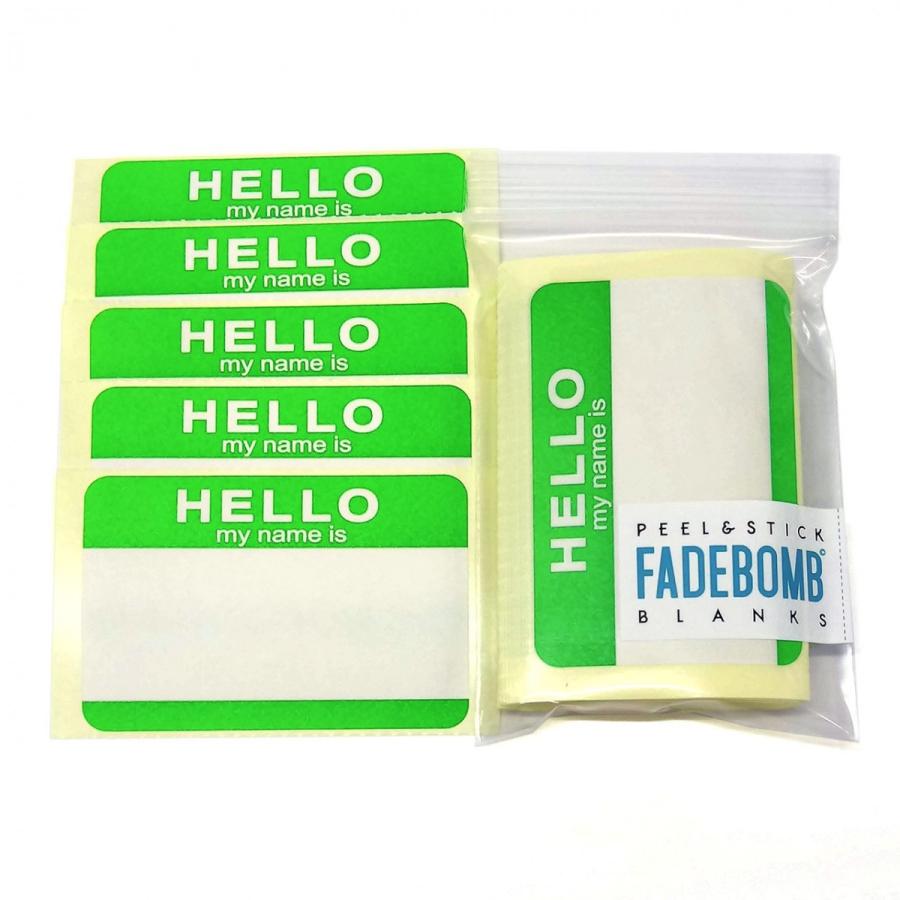 単色50枚セット】FADEBOMB ''HELLO my name is'' Name Badge Label 名札ラベルシール :50HELLO: FADEBOMB - 通販 - Yahoo!ショッピング