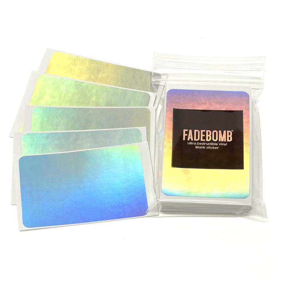 ラベル50枚】FADEBOMB Plain hologram eggshell sticker