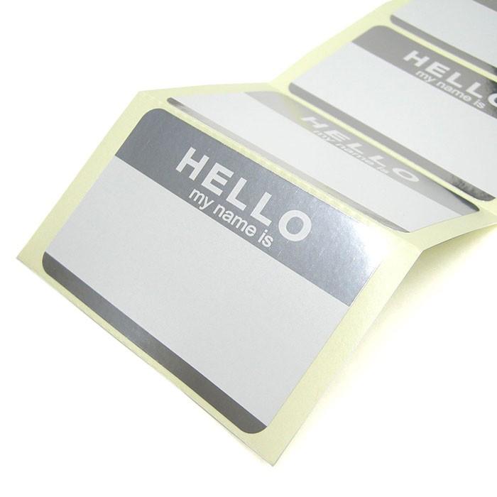 レア‼️2018年 シルバーシールド 限定 プルーフラメダル 、認証書付き。 FB-Metallic-Hello Name Badge Label【HELLO my name is】名札