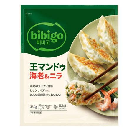 餃子 冷凍  CJジャパン　王マンドゥ海老&amp;ニラ 350g 餃子 せいろ蒸し ギョーザ  大ぶりサイズ 焼き 蒸し スープ 鍋料理（Yahoo!・冷凍食品 専門 ファディ 公式ヤフー店）