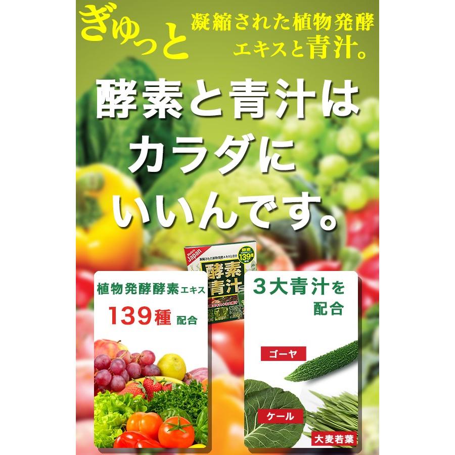 青汁 酵素 139種の酵素  おいしい酵素青汁 フルーツ ダイエット 大葉若葉 置き換えダイエット 抹茶風味｜fafe｜04