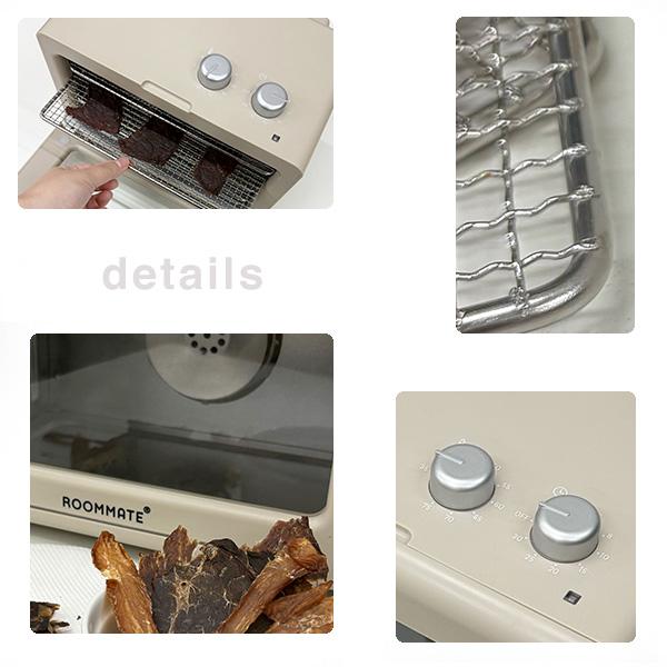 フードドライヤー 食品乾燥機 衛生設計 ステンレス製トレイ4枚 背面吸気フィルター 35-75C 2-30時間 ダイヤル式 ペットジャーキー RM-237H |  | 10