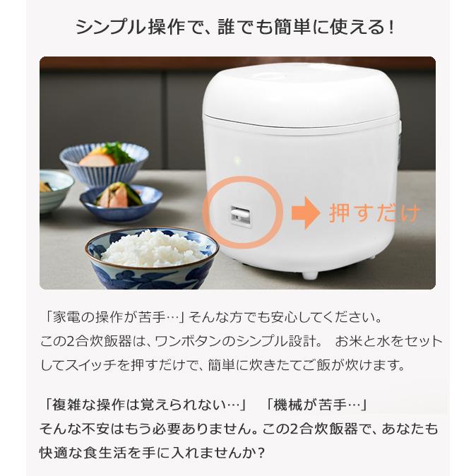 炊飯器 2合 小型炊飯器 一人暮らし 小家族向け ミニ炊飯器 コンパクト 2合炊き お手入れ簡単 通常炊飯 保温 RM-219TE |  | 06