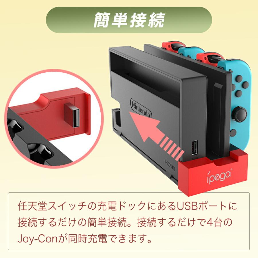 スイッチ コントローラー 充電スタンド Nintendo Switch 互換品 スイッチ ジョイコン Joy-Con 充電 充電器 ニンテンドースイッチ 充電ドック 4台 |  | 02