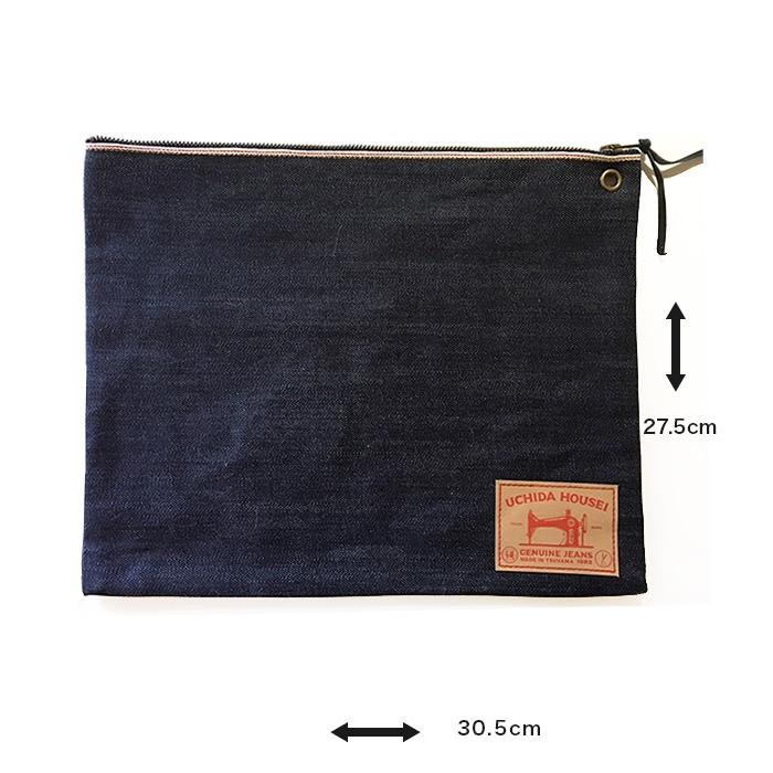 クラッチバッグ 布 デニム素材 デニム生地 デニム おしゃれ 岡山デニム 津山 バッグ メンズ レディース アメカジ ヴィンテージ インディゴ デニム 日本製 Uchida Clutch 002 Fafe 通販 Yahoo ショッピング