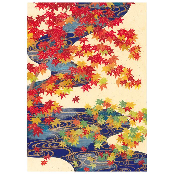 クリスマスカード 和風 F 598 もみじ グリーティングカード 多目的 メッセージカード 和紙 冬 福井朝日堂 F 598s F A Greetings 通販 Yahoo ショッピング