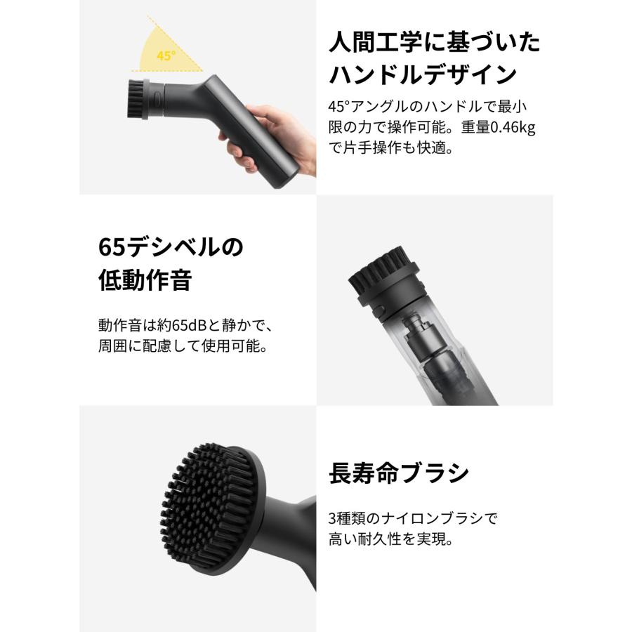 HOTO 電動スピンスクラバー 電動 掃除ブラシ 2段階回転速度 IPX7防水 6