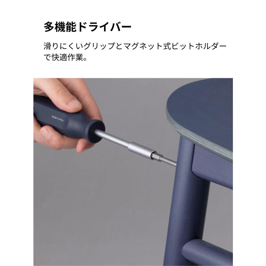 HOTO ハンドツールセット 工具セット ホームツールセット 多機能ドライバー 10本 S2合金鋼 精密ビット 磁気ビットホルダー ゴムハンマー ラジオペンチ |  | 03