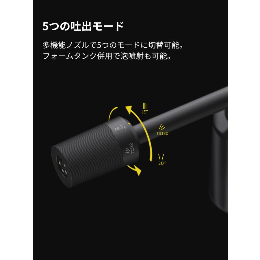 HOTO 高圧洗浄機 圧力洗浄機 強力な洗浄力 5つのモード 泡噴射モード