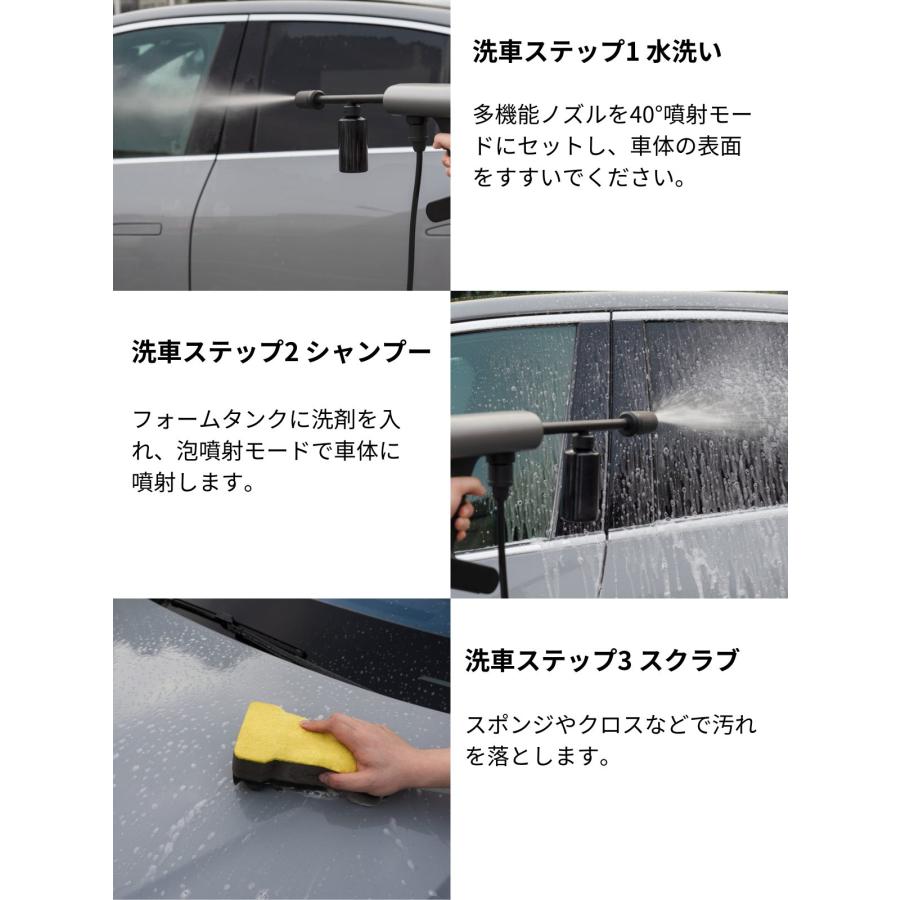 HOTO 高圧洗浄機 圧力洗浄機 強力な洗浄力 5つのモード 泡噴射モード