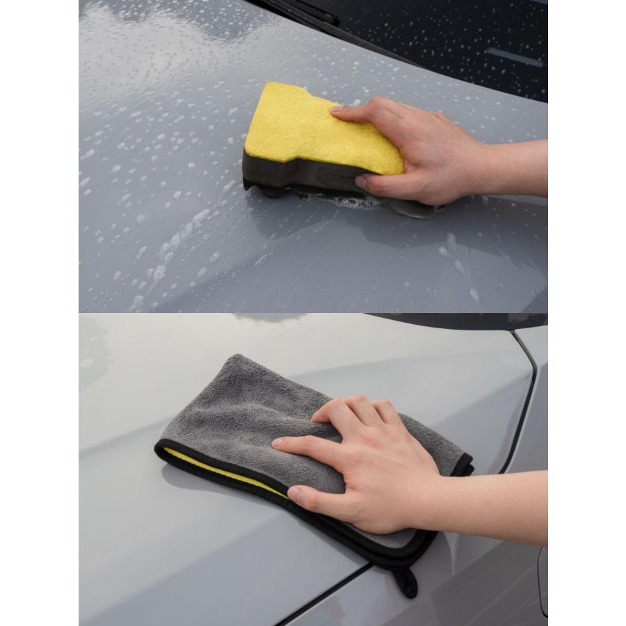 HOTO アウトドアウォッシュキット 洗車バケツ スポンジ クロス 20L大容量 PVC製バケツ 折り畳み式 スポンジ マイクロファイバー クロス 洗車用品 アウトドア |  | 07