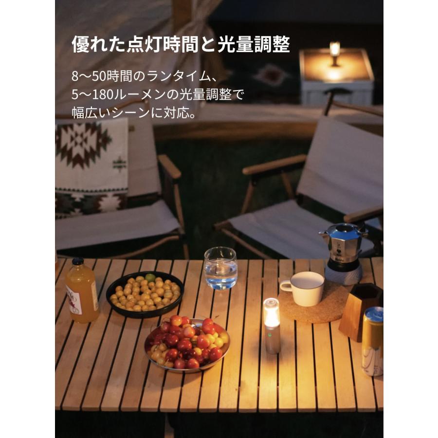 HOTO キャンピングライト IP66防水防塵 3つの照明モード 3100mAh 大容量 バッテリー 最大180ルーメン 連続8-50時間点灯 超軽量 キャンプ アウトドア 防災 災害 |  | 03