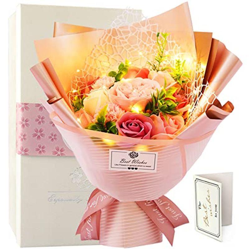 Fauhal母の日ギフト 造花 ローズ 花束 バラ クマ花束 くまちゃんのぬいぐるみ ローズ３輪 ベア1匹 クマブーケ デート用 プリザー sm0gfzs5 花束 アレンジメント M R Aesthetics De