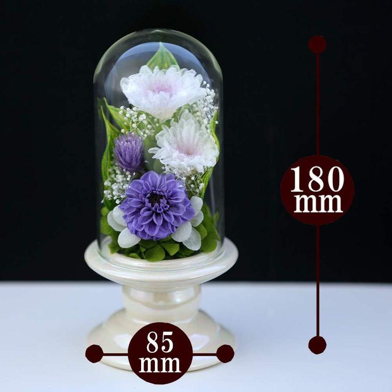 プリザーブドフラワー アートフォーシーズン Miniお供え花ミニglass 対デザイン２個SETリラ プリザーブドフラワー アートフォーシーズン Miniお供え花ミニglass 対デザイン２個SETリラ ミニ 初七日
