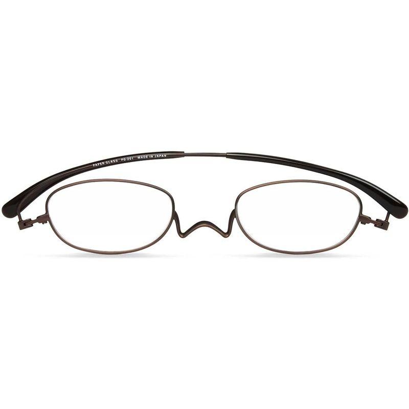 眼鏡 薄型 老眼鏡 ペーパーグラス Nスタ オーバル 201 フラットカラーブラウン 携帯用ケース付き 財布に入る老眼鏡 栞(しおり) 型リー 老眼鏡 ペーパーグラス Nスタ オーバル 携帯用ケース付き 財布に入る老眼鏡 しおり 型リー