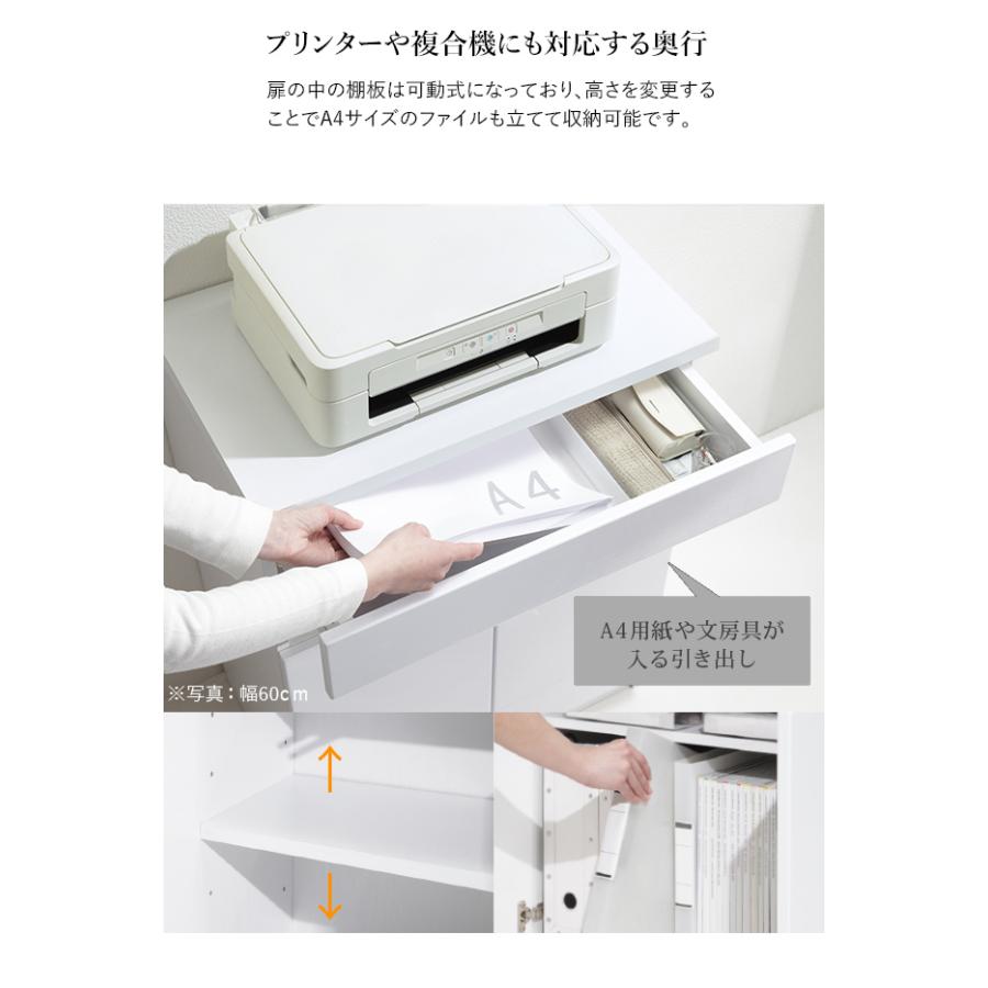 キャビネット 白 配線収納-ロビンキャビネット 幅90cm チェスト サイドボード モデム収納 ルーター収納 鏡面 白家具 引き出し 北欧 おしゃれ 在宅ワーク_9