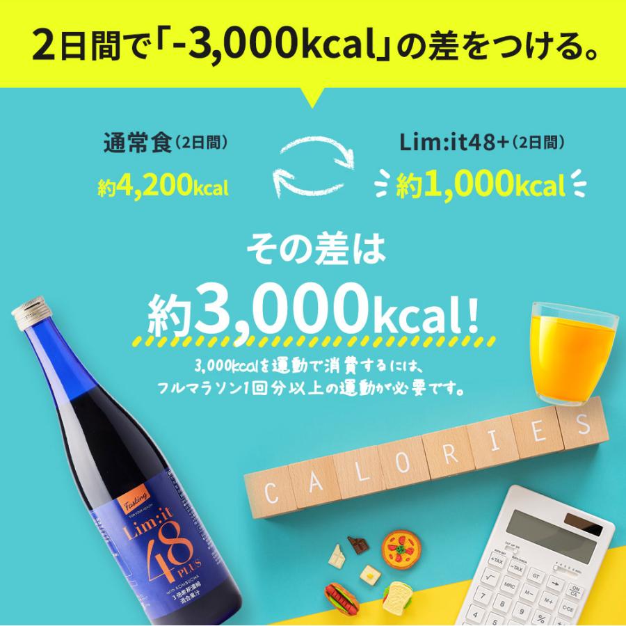 【新品】リムイット48PLUS ダイエットドリンク 3本セット Lim：it 48（リムイット48） 断食 酵素ドリンク 美味しい