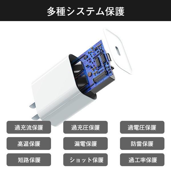 PD充電器 タイプc AC アダプター Type C 急速充電器 20W USB-C充電器 電源アダプターコンセント タイプC 急速 充電 iPhone15/14/12/Android/iPad｜faindshop｜06