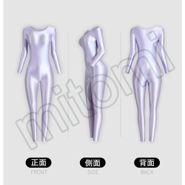 競泳水着風 全身タイツ ボディスーツ 9分丈 キャットスーツ ゼンタイ
