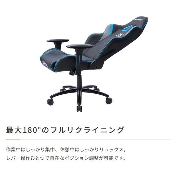 ヤクルト スワローズ コラボ AKRacing ゲーミング チェア フラット リクライニング 回転 キャスター 昇降 アームレスト パソコン ゲーム デスク イス 送料無料_8