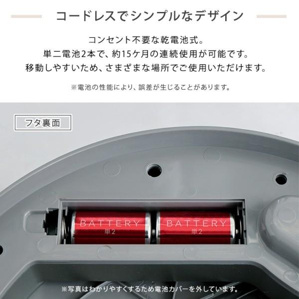 円形 自動開閉 ゴミ箱 49L ステンレス製 センサー 感知 自動式 横開き 開閉 ダストボックス 省スペース ごみ袋 ストッパー付 簡単取付 完成品 家具 送料無料の画像
