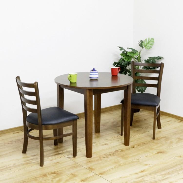 円形 ダイニング 3点セット ダイニングテーブル 食卓 チェア2脚 円形 ダイニングテーブル 3点セット 径80cm 円卓 チェア 2脚 シンプル