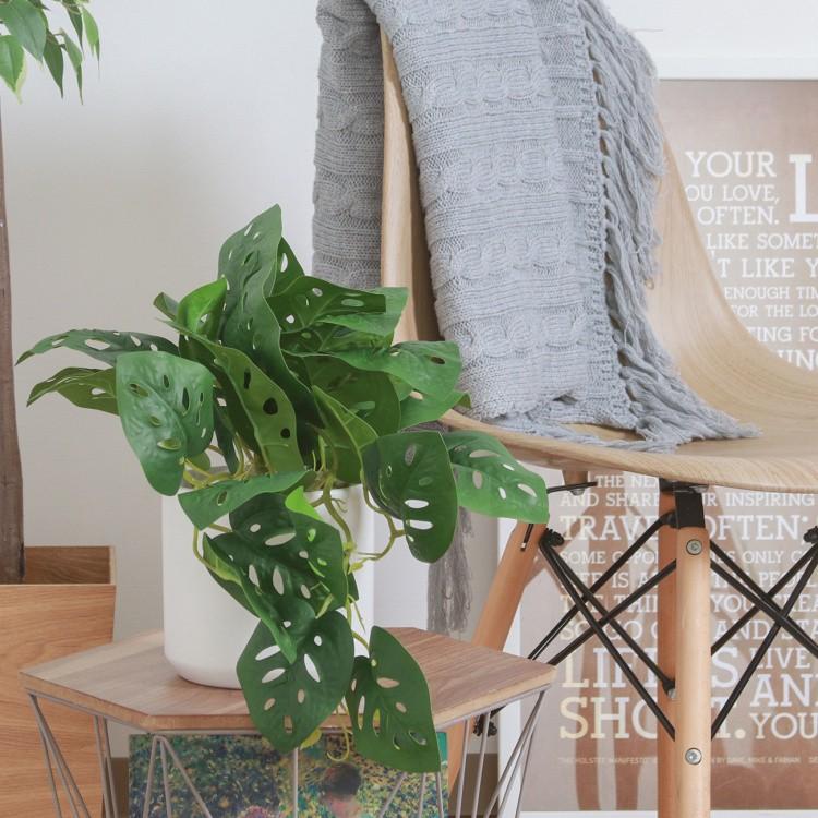 人工 観葉植物 セラミックポット 3種類 デザイン 鉢 フェイクグリーン