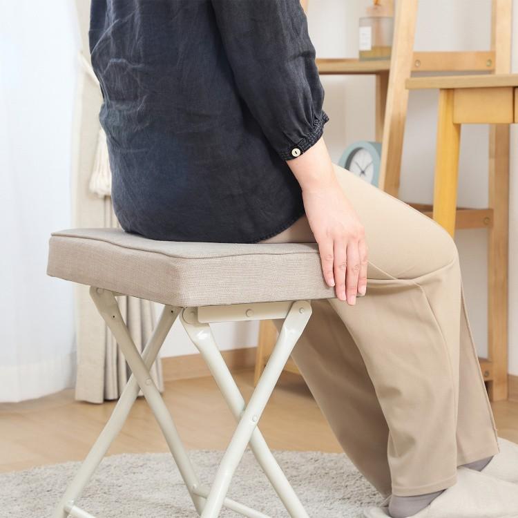 折りたたみ ワイド スツール 4脚セット フォールディング チェア 
