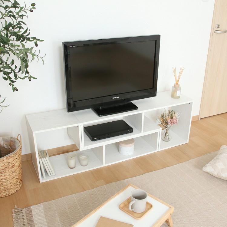 L字 伸縮 テレビボード 幅105〜201cm テレビ台 デザイン ローボード