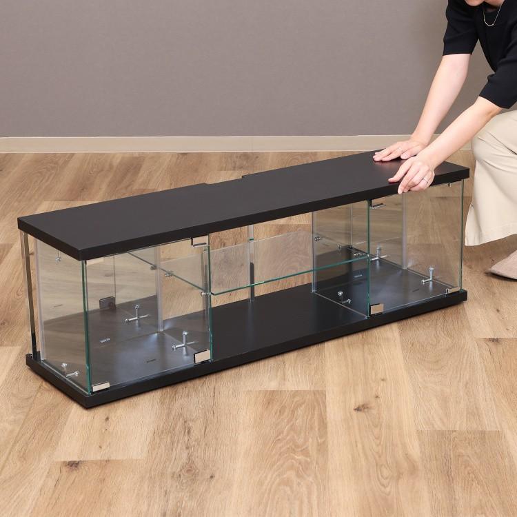 ガラス コレクション TVボード 幅110cm テレビ台 ディスプレイ 強化