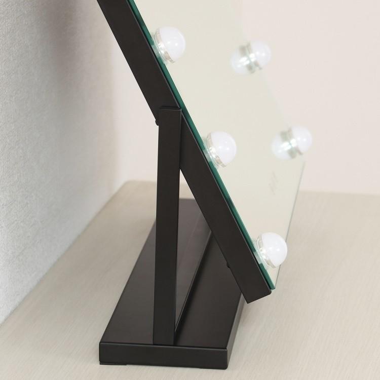 LED 卓上 ミラー ワイド 幅50cm 同色 2個セット タッチ操作 照明