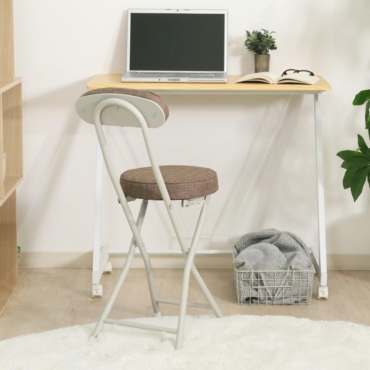 折りたたみ チェア 4脚セット スリム フォールディングチェア