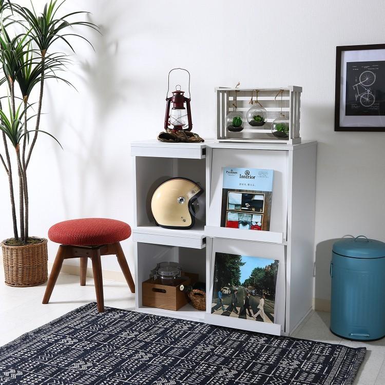 【新品未使用】ディスプレイラック 4マス 本棚 マガジンラック 収納 幅80cm ディスプレイ マガジンラック 4マス 幅80cm マルチ ラック ボックス