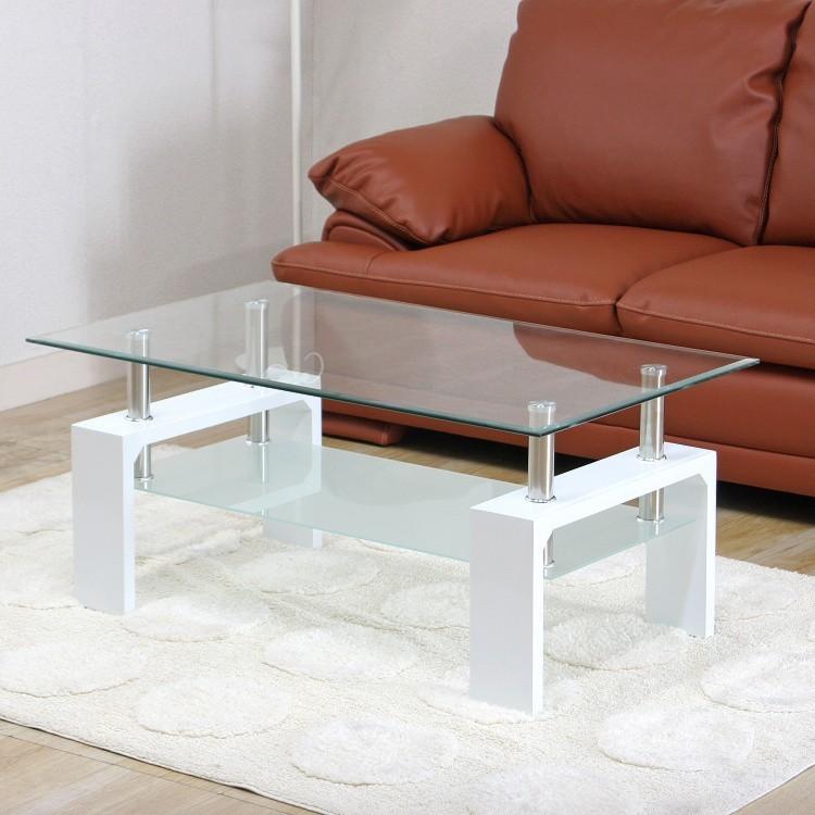 デザイン ガラステーブル センター テーブル 幅100cm リビングテーブル