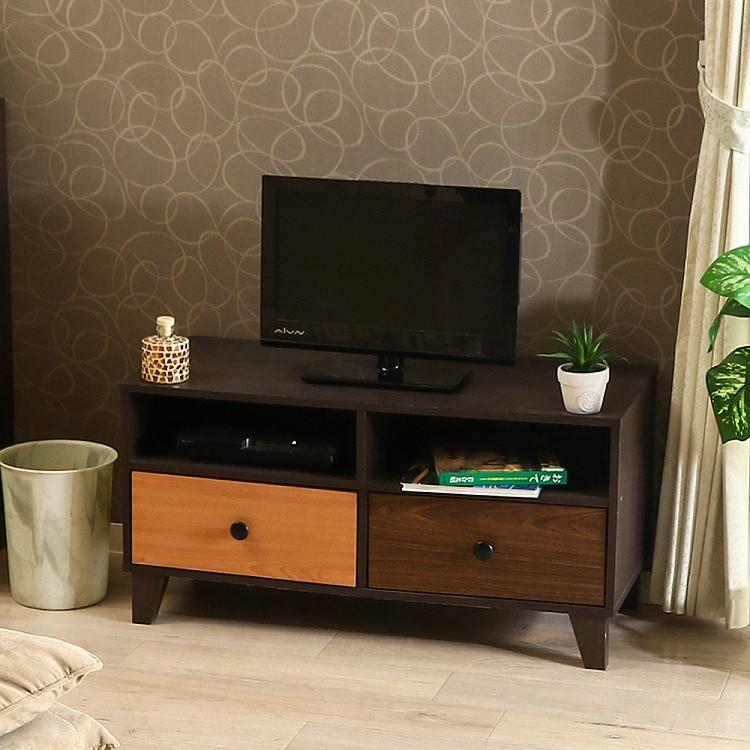 カラフル テレビ台 幅89cm 脚付き ローボード 引き出し 収納 TVボード 