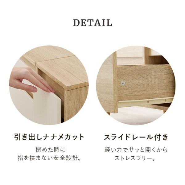 コンパクト コスメ テーブル 幅60cm 2WAY ロータイプ ドレッサー 天板
