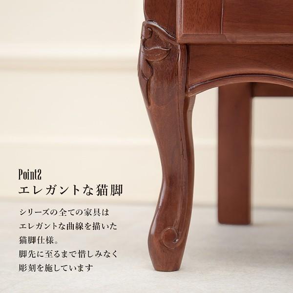 アンティーク調 TVボード 猫脚 テレビ台 彫刻 飾り棚 リビング TV