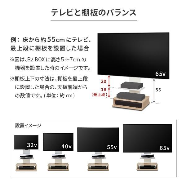 壁寄せ テレビ スタンド 棚板 + ボックス収納 セット ロータイプ
