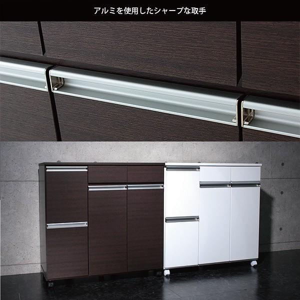 すっきり隠して 収納力 バツグン ダイニング キャスター付 カウンター ダストボックス 4ドア 送料無料_4