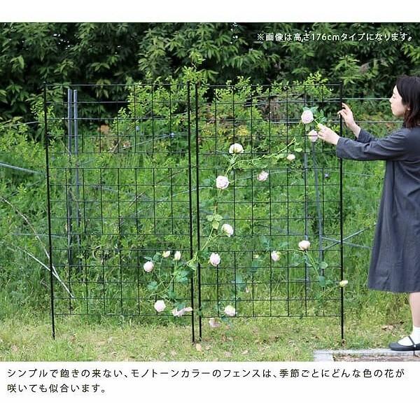 アイアン フェンス 高さ75 4枚組 格子 デザイン ロータイプ 仕切り