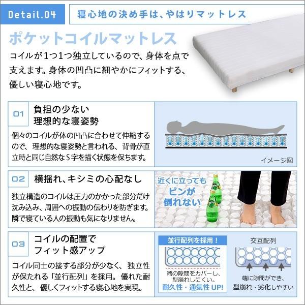 脚付きロール マットレス（ ポケット コイル スプリング ) シングル サイズ HomeTaste 脚付きポケットコイルロールマットレス【SPINNAM