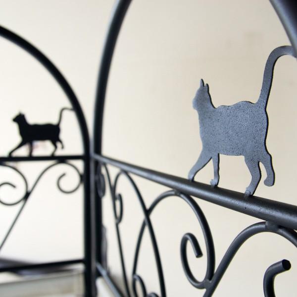 黒猫 パーテーション 3連 高157cm 曲線 猫シルエット 間仕切り 部屋