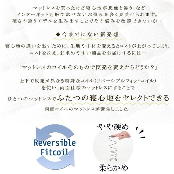 セミシングル ポケットコイル マットレス 単品 80cm リバーシブル